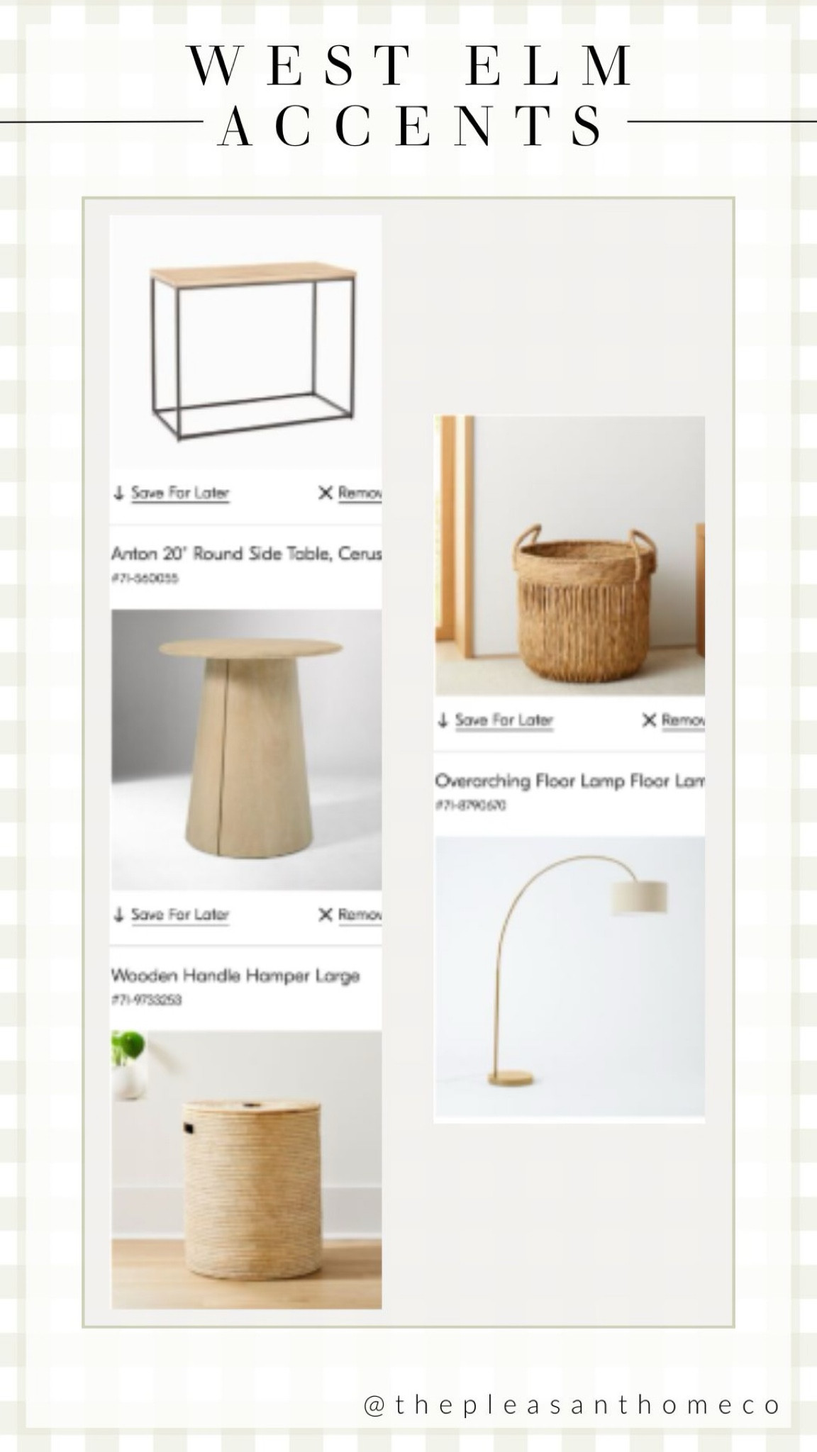 West elm Accent furniture. Accent tables, baskets, lamps, floor lamps, rugs, console table, livingroom and entry accents. 

#LTKFamily #LTKStyleTip #LTKHome