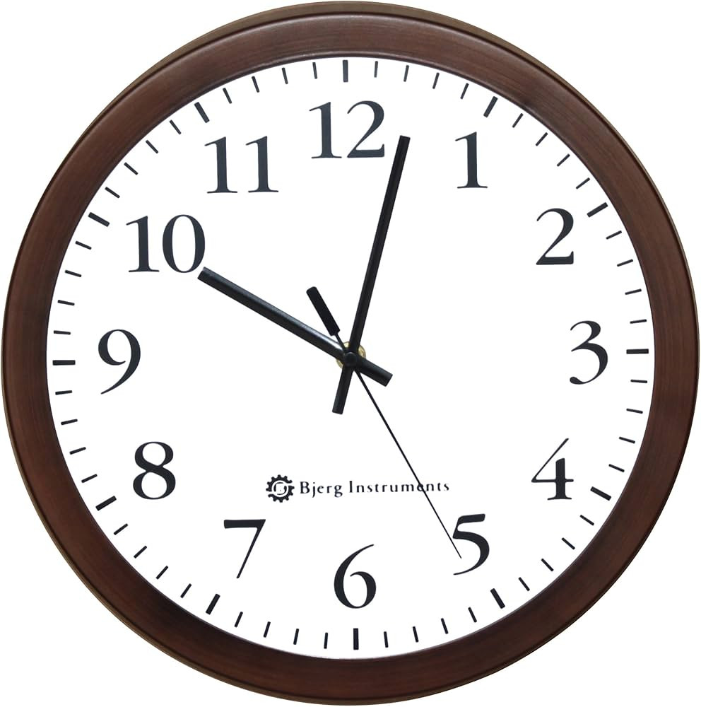 Modern 12" Steel Enclosure Silent Wall Clock with Non Ticking Movement (Bronze) | Amazon (US)