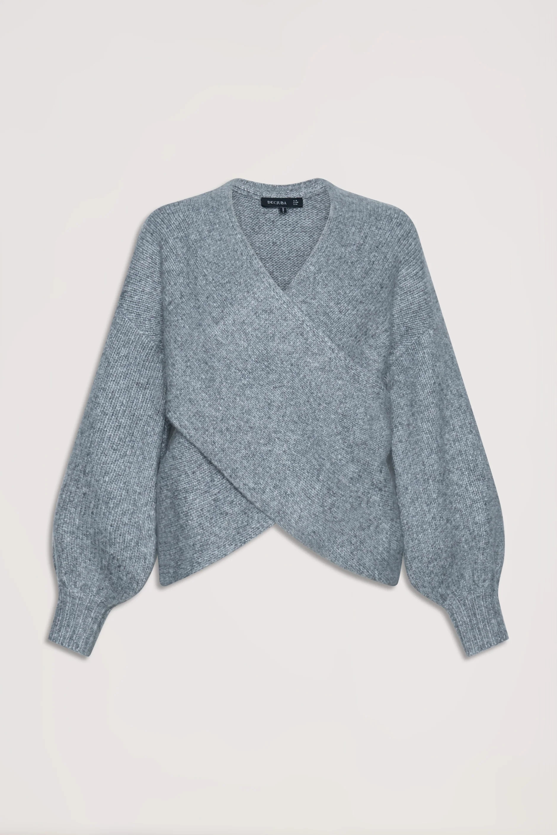 Estelle Crossover Jumper - Mid Grey Marle | DECJUBA