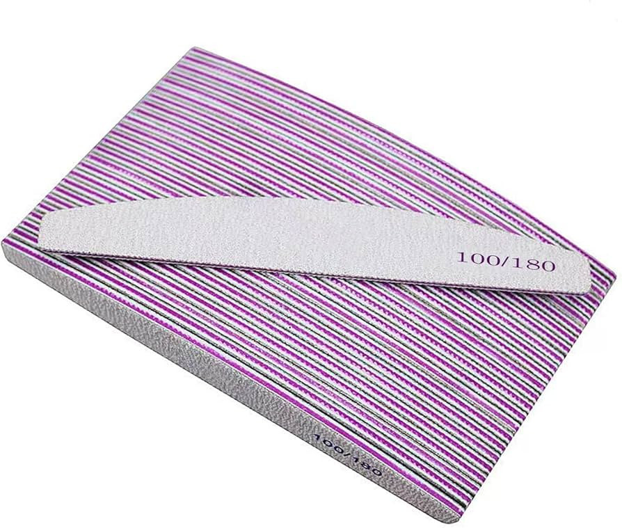 Nail File 10 PCS Professional Double Sided 100/180 Grit Nail Files Manicure Pedicure Tool and Nai... | Amazon (US)