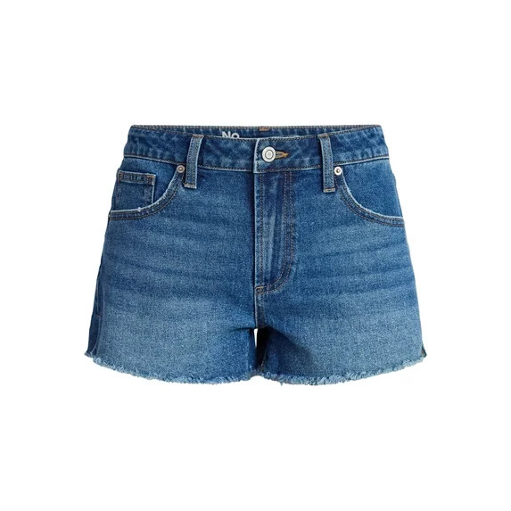 No Boundaries Mid-Rise Denim Shorts, 3" Inseam, Women's 00-20 | Walmart (US)