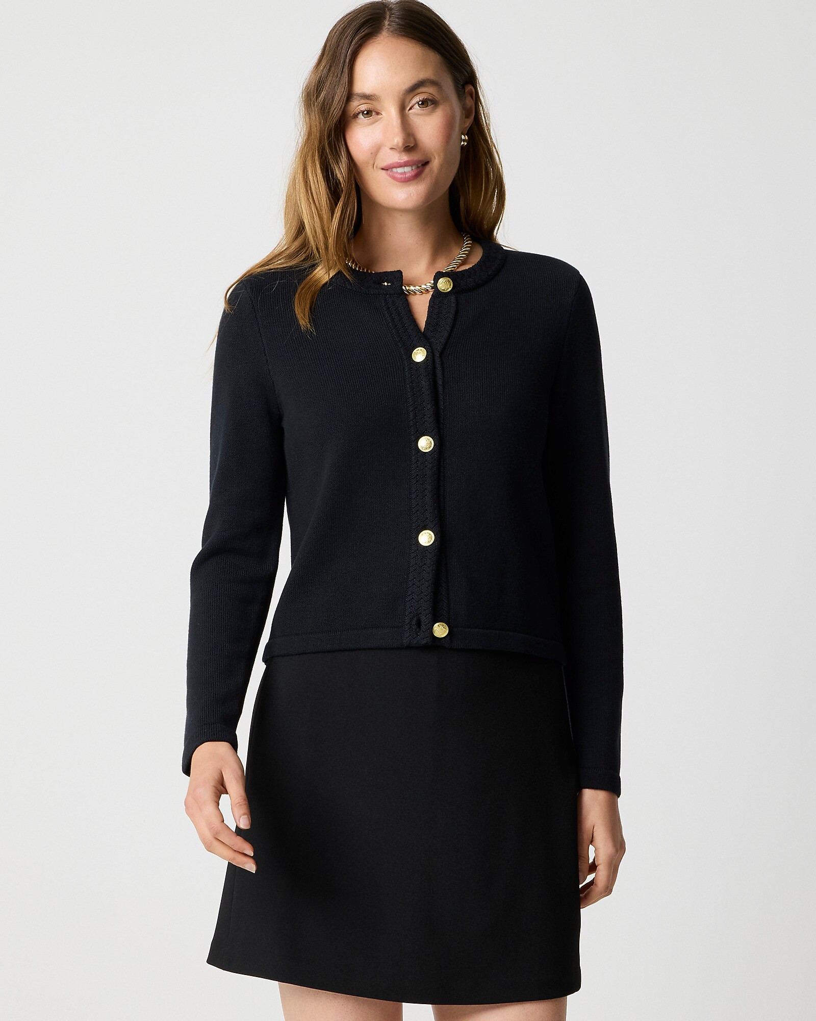 Cotton-blend cardigan sweater lady jacket | J.Crew Factory