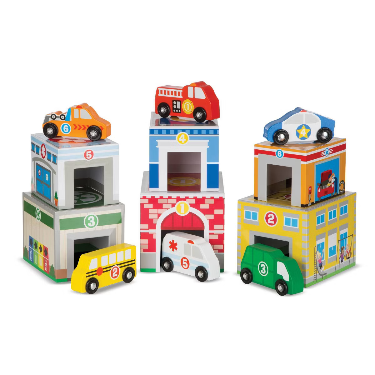 Melissa & Doug Nesting & Sorting Toys - Buildings & Vehicles | Target