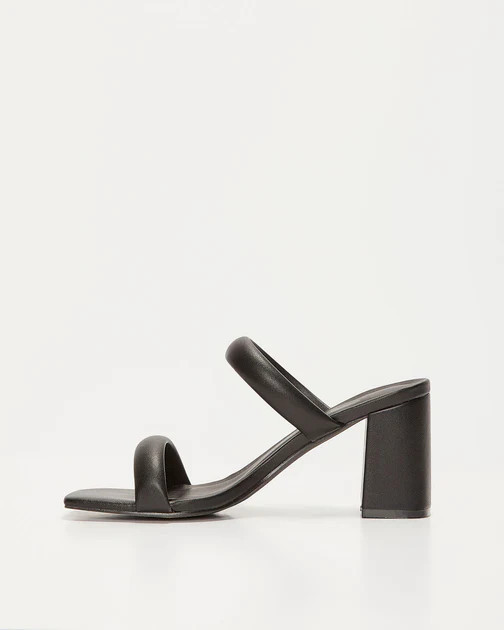 Schena Square Toe Heeled Sandal - Black | VICI