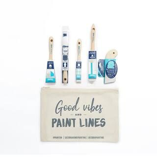 Zibra Detail Paintbrush Kit with Bag (5-Piece) | The Home Depot