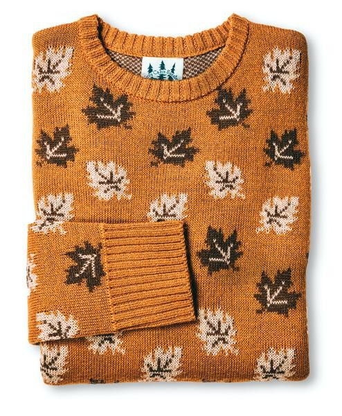 The Big Cozy Leaf Sweater - Orange | Kiel James Patrick