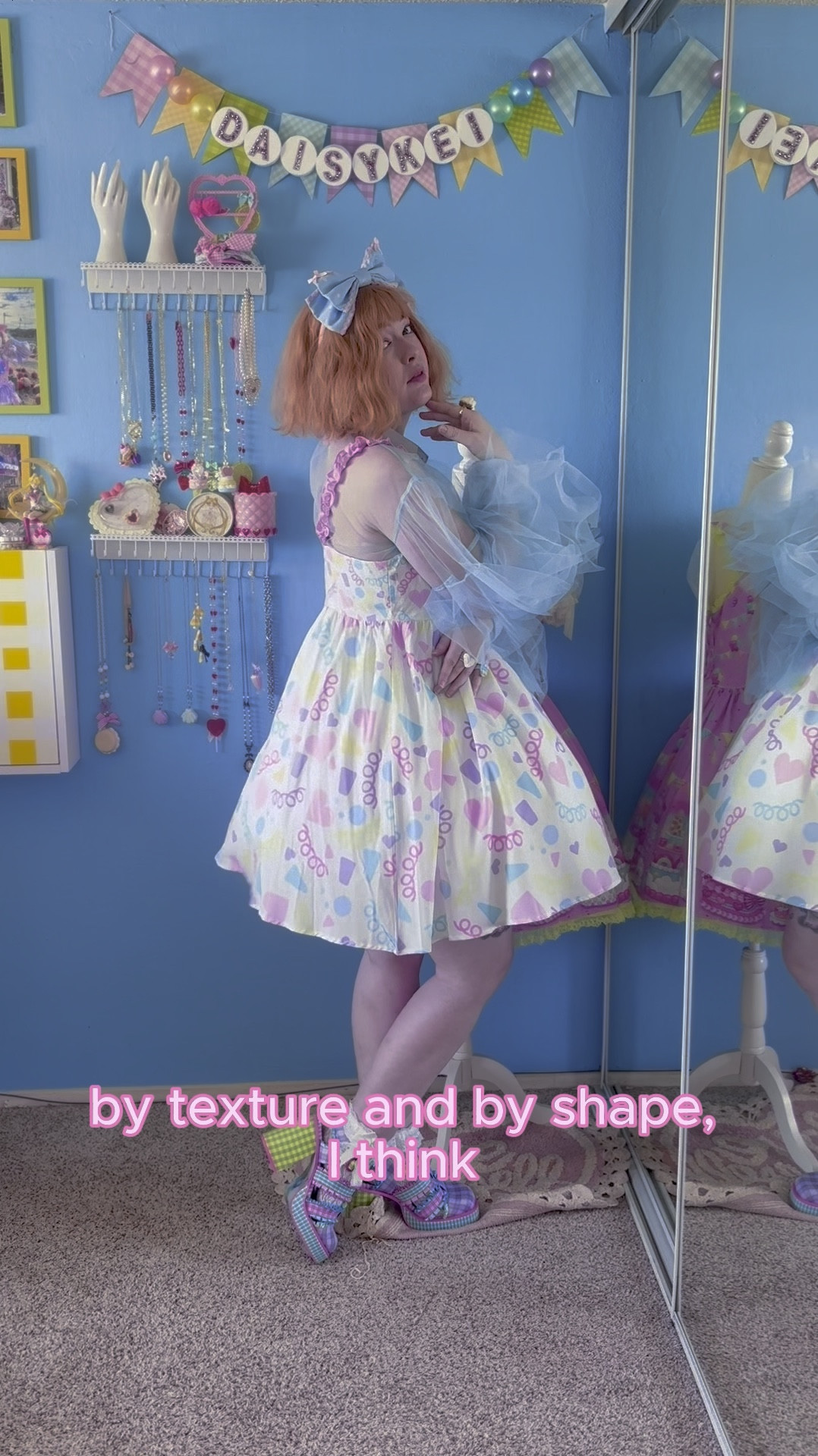 I love mixing more “normie” pieces into my frilly wardrobe! I think that’s how we really keep innovating the fashion when we play with volume, texture and light. I’m really inspired by these pieces and glad I found a way to coord them!
.
.
.
Headbow: CC Cat, @cat_tea_party 
Wig: @dalaohomewigs 
Blouse: @house.of.aris 
JSK: Confetti Party by Sweetie Cakes 
Rings: @cat_tea_party @angelicpretty_official 
Socks: @lizlisa_official_japan @lizlisa_tokyokawaiilife 
Shoes: @irregularchoice
BGM: IchinoseSound/YouTube
.
.
.
Did you know I’m a personal stylist? I specialize in alternative fashions, but accept clients interested in more mainstream fashions too. I can help you plan your first coord, refresh your wardrobe, style your next fashion show and more! Please reach out to daisykeipersonalstyling[at]gmail[dot]com for more information!
.
.
.
#egl #daisykei #jfashion #eglfashion #eglcommunity #harajukufashion #harajukustyle #personalstylist #sweetlolitastyle #personalstyle #kawaiiaesthetic #kawaii #kawaiifashion #japanesefashion #altfashion #alternativefashion #30daysoflooks #sweetiecakes #confettiparty #partykei #partykeifashion 

#LTKStyleTip #LTKVideo #LTKBeauty