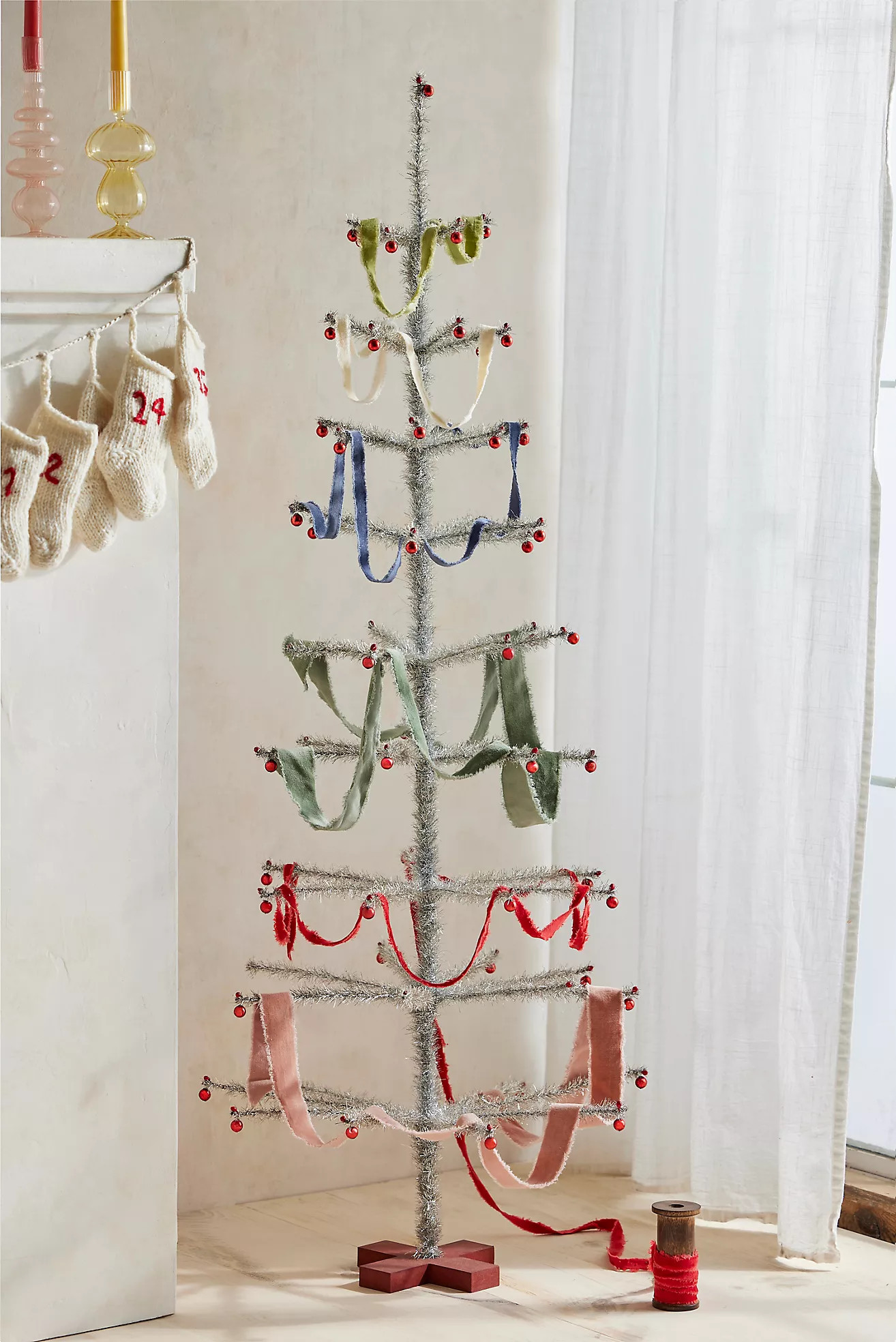 Silver Tinsel Tree, 5’ | Anthropologie (US)