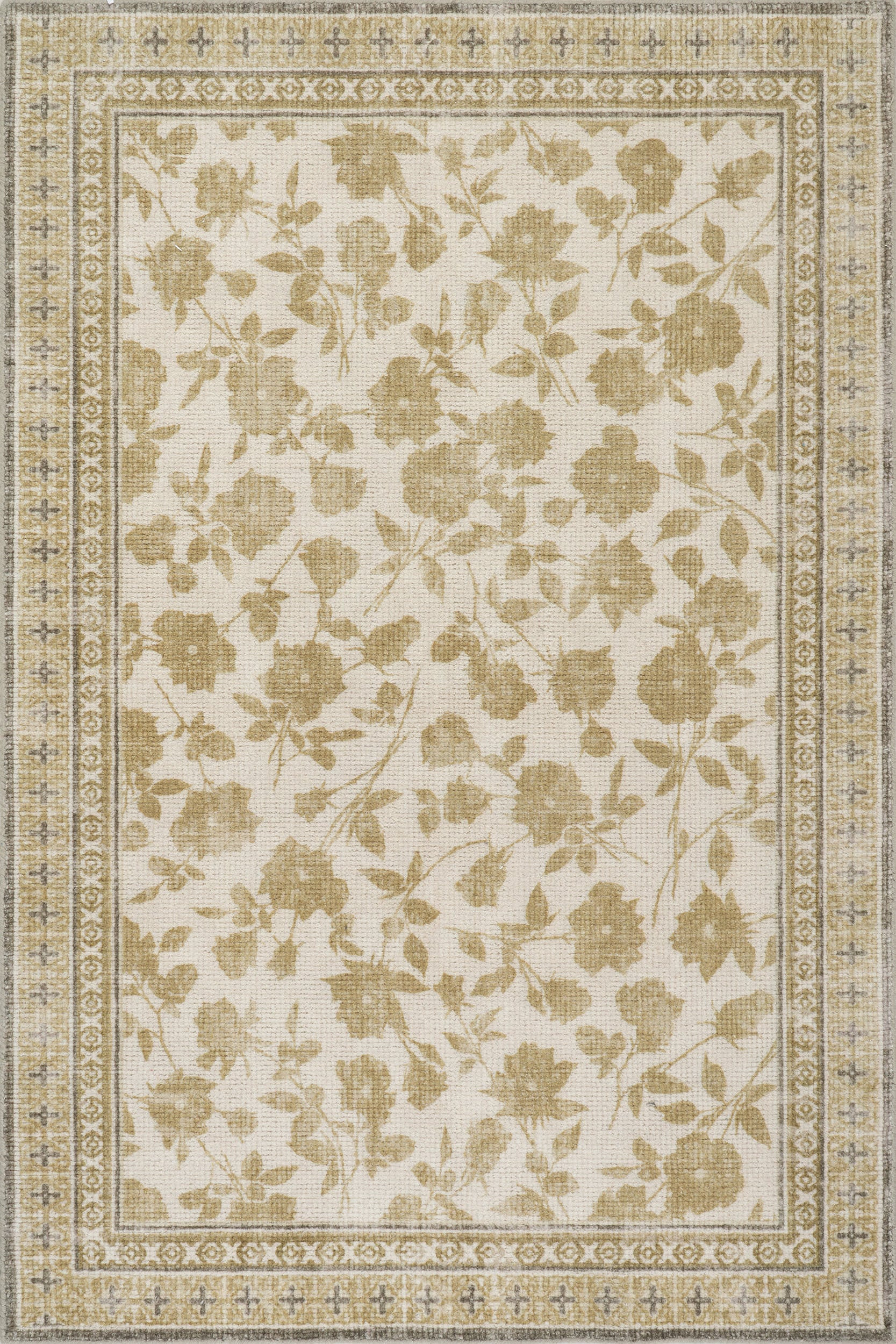 Olive Botanica Hand Tufted Botanical Wool-Blend Green 3' x 5' rug | Rugs USA