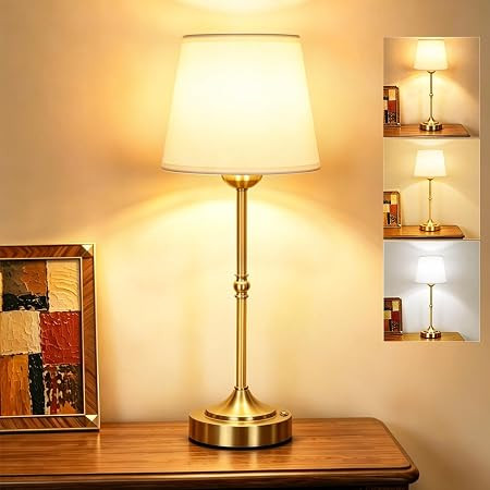 Kakanuo Gold Cordless Table Lamp with Rechargeable Battery, 1 Pack | Amazon (US)