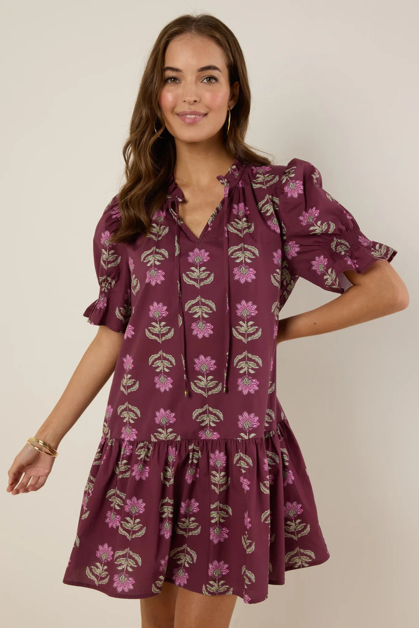Ariel Dress- Burgundy | Avara