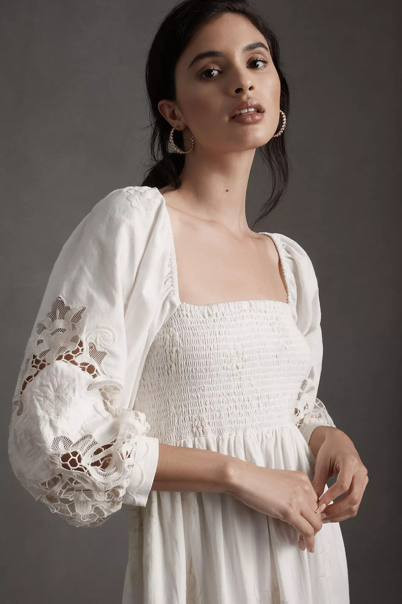 BHLDN x Free People Dahlia Cutwork Maxi Dress | Anthropologie (US)
