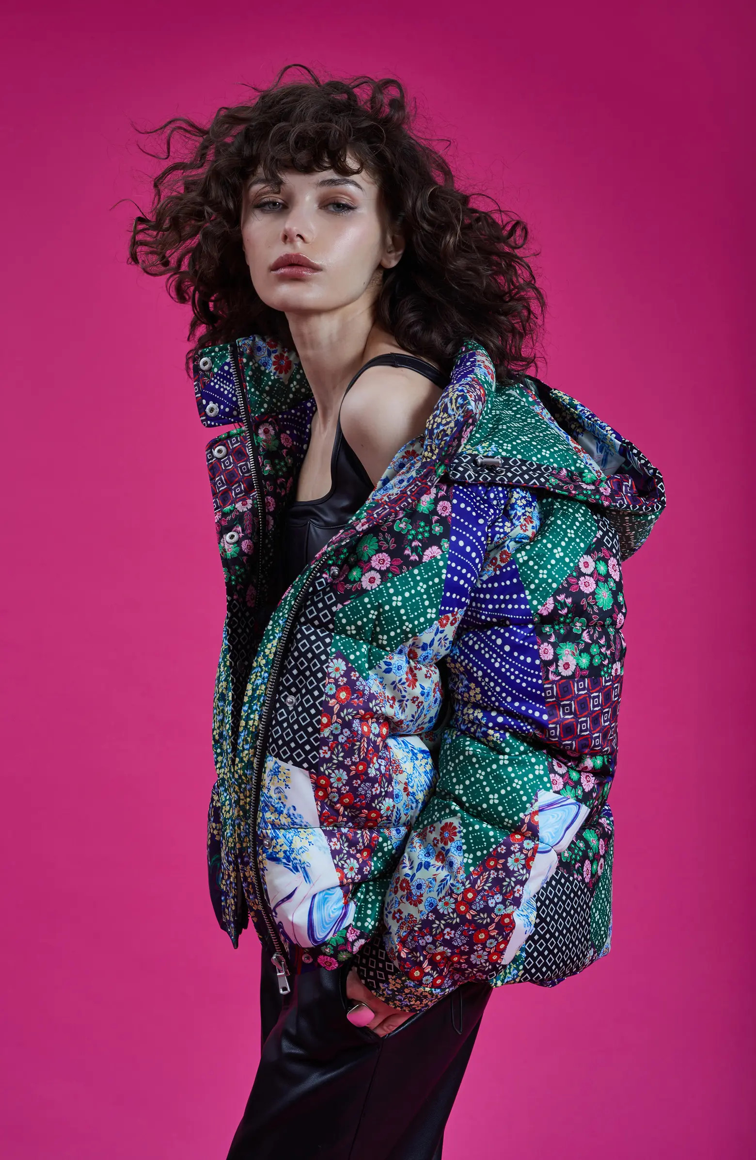 Patchwork Quilted Hooded Puffer Coat | Nordstrom