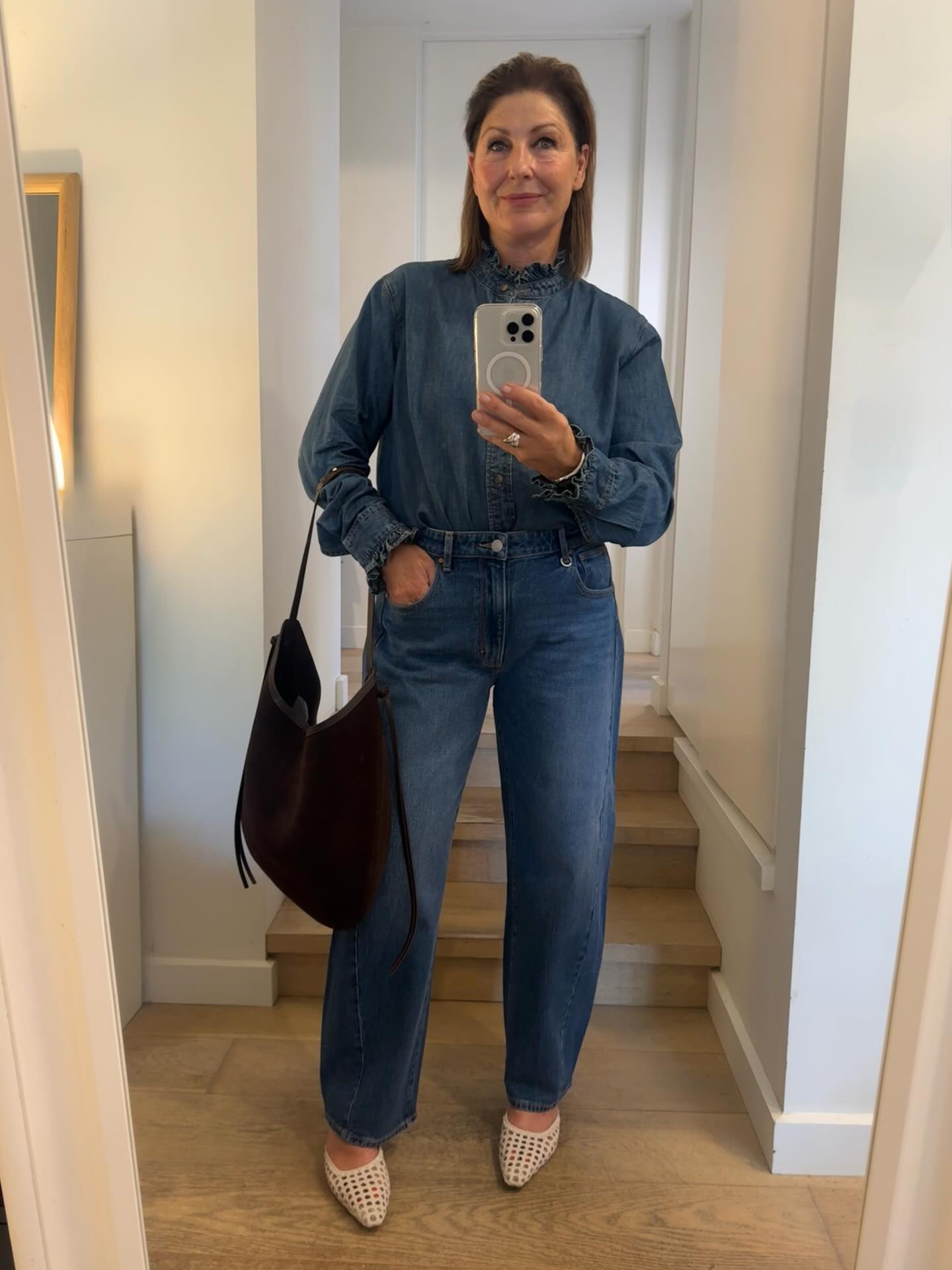 Let’s talk about denim! Jeans are pivotal to your wardrobe , 
whatever age or shape you are. The key to looking modern and effortless? Update ! Update ! Update ! Yes, update the shape of your favorite denim. And watch as your whole wardrobe suddenly gets an injection of chic.  
Here’s the denim you need to invest in right now : 
( the good news: every SINGLE item right here is available from THEICONIC )#ad @theiconicau 

Outfit 1. Barrel shape jeans are so flattering , cool and so right for day in a lighter blue wash. Then why not double denim it with this pretty denim shirt , love the frill collar and cuffs.
Add white mules & a tan bag to add contrast and texture. Chic ! 

Outfit 2.
Barrel leg jeans in a darker denim wash are perfect ! 
A bit chicer, more elevated than blue denim but still low key for smart casual.
This fabulous crop jacket is a match made in heaven with high waist jeans. Soft, almost like a cardigan , but ten times coooler. Love it !
Pull it all together with satin brown heels & a shoulder bag/clutch. And you’re ready to head out.

Outfit 3 
White straight jeans are de rigueur in your winter wardrobe ! Love the idea of white denim with a slouchy grey knit on chilly weekends. These straight white jeans sit really well under a long knit & balance out the silhouette. 
Add a camel coat , a black tote & heels and you’re sorted !

Shop the look and all these pieces from @theiconic-au #theiconic #fififavfinds  #ad #denimforwinter.

#LTKstyletip #LTKaustralia #LTKjeans