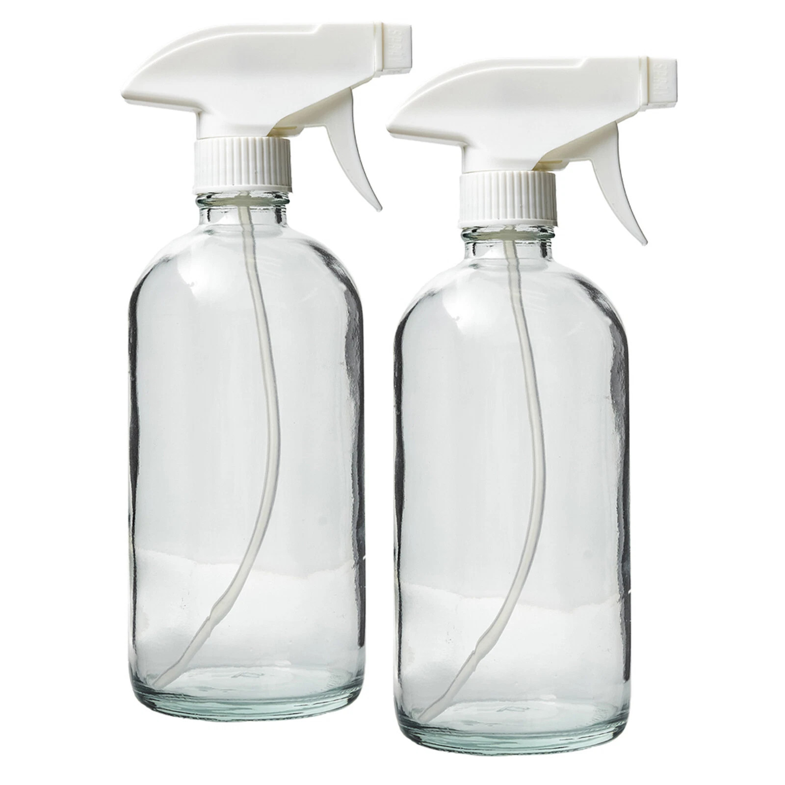 8 oz. Glass Spray Bottles 2 Pack w/ White Trigger Sprayer, Adjustable | Walmart (US)
