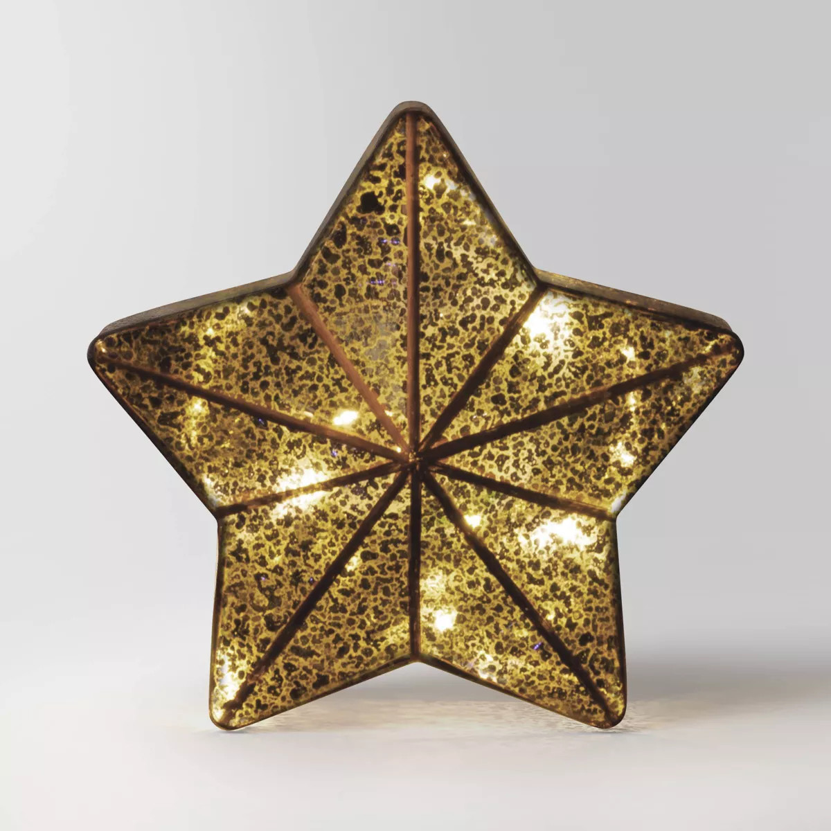 Lit Mercury Style Glass Star Christmas Figurine - Wondershop™ Gold | Target