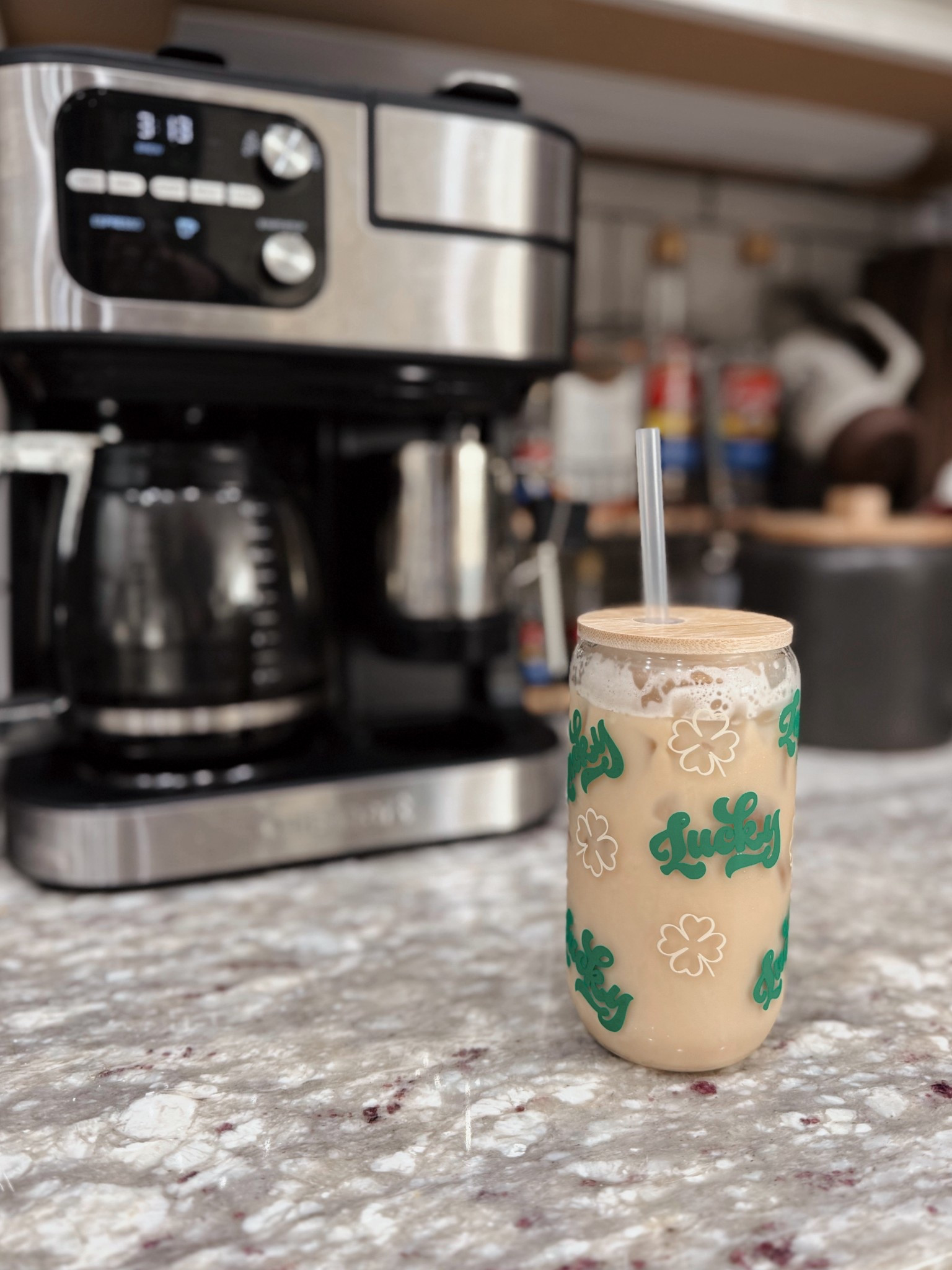 On today’s episode of Starbucks at home, an iced blonde latte with brown sugar cinnamon + vanilla 🤩 
Saving money but still getting my daily treat. 

#ltkhome #icedcoffee #coffeelover #homecafe #cuisinart #momlife #coffee #starbucks #starbucksathome 

#LTKdayinmylife #LTKfoodie