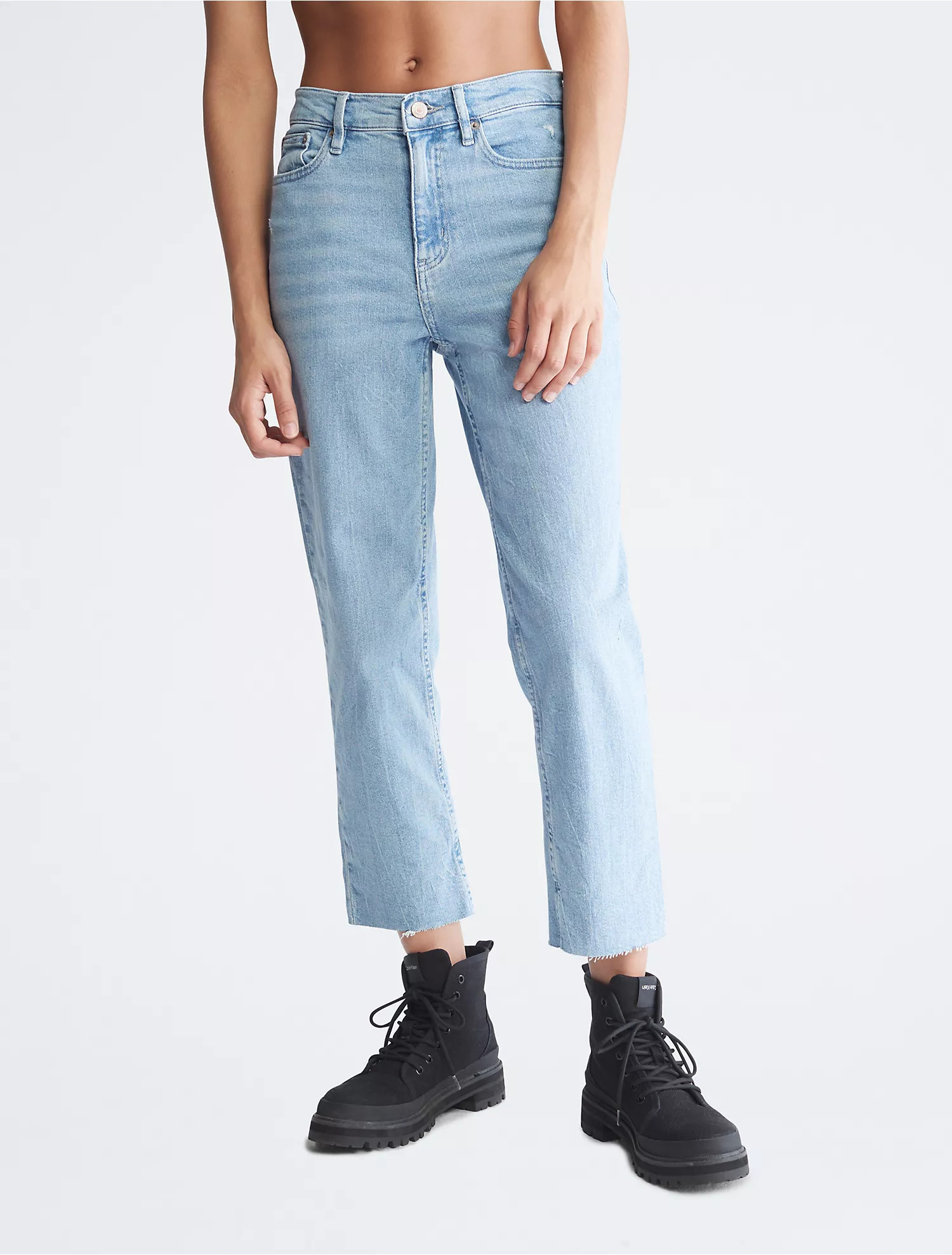 Straight Fit High Rise Vintage Blue Ankle Jeans | Calvin Klein | Calvin Klein (US)