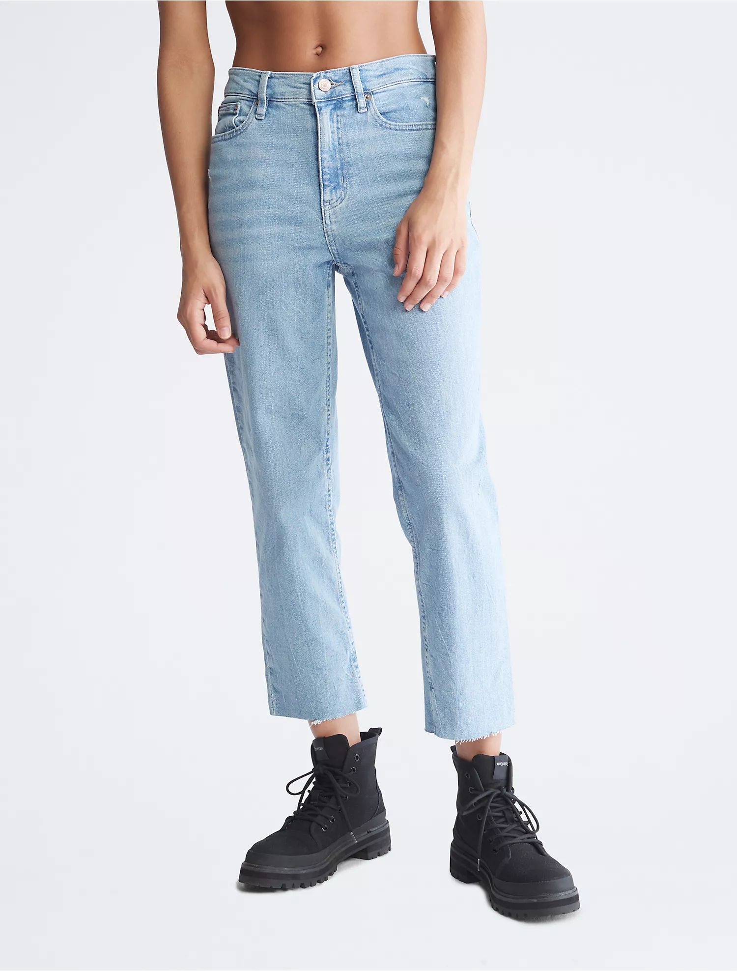 Straight Fit High Rise Vintage Blue Ankle Jeans | Calvin Klein | Calvin Klein (US)