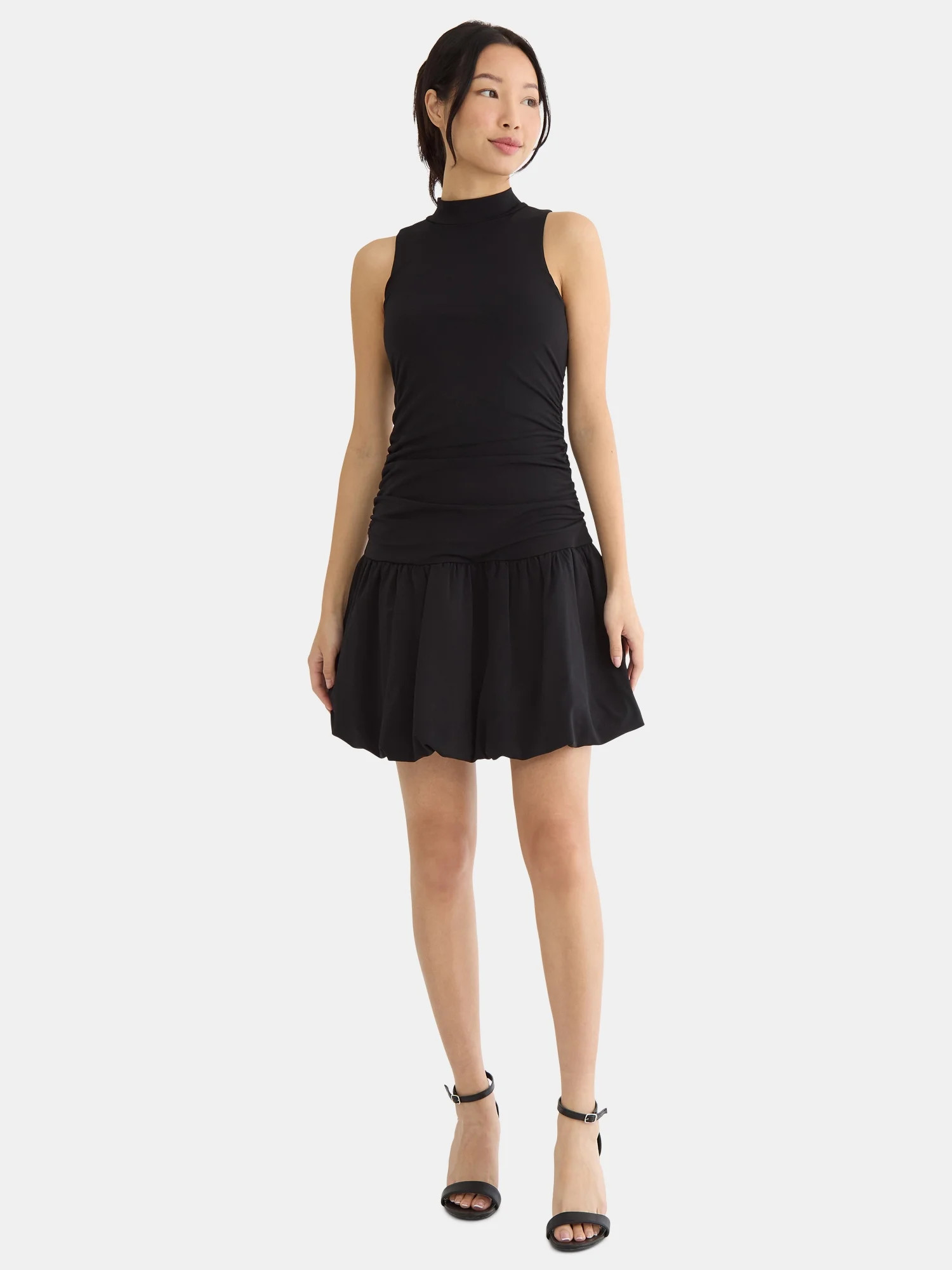 Madden NYC Women's Mock Neck Bubble Dress | Walmart (US)