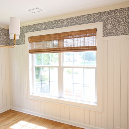 The bamboo blinds I installed in my dining room. Roman blind bamboo jute cordless Roman shade for windows.

#LTKHome
