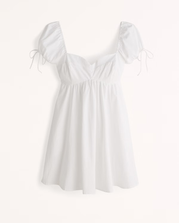 Puff Sleeve Babydoll Mini Dress | Abercrombie & Fitch (US)