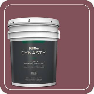5 gal. Home Decorators Collection #HDC-CL-02 Fine Burgundy Semi-Gloss Exterior Stain-Blocking Paint & Primer | The Home Depot