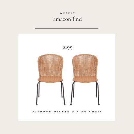 Weekly Amazon Find: Set of 2 Wicker Outdoor Dining Chairs 

#LTKhome #LTKSeasonal
