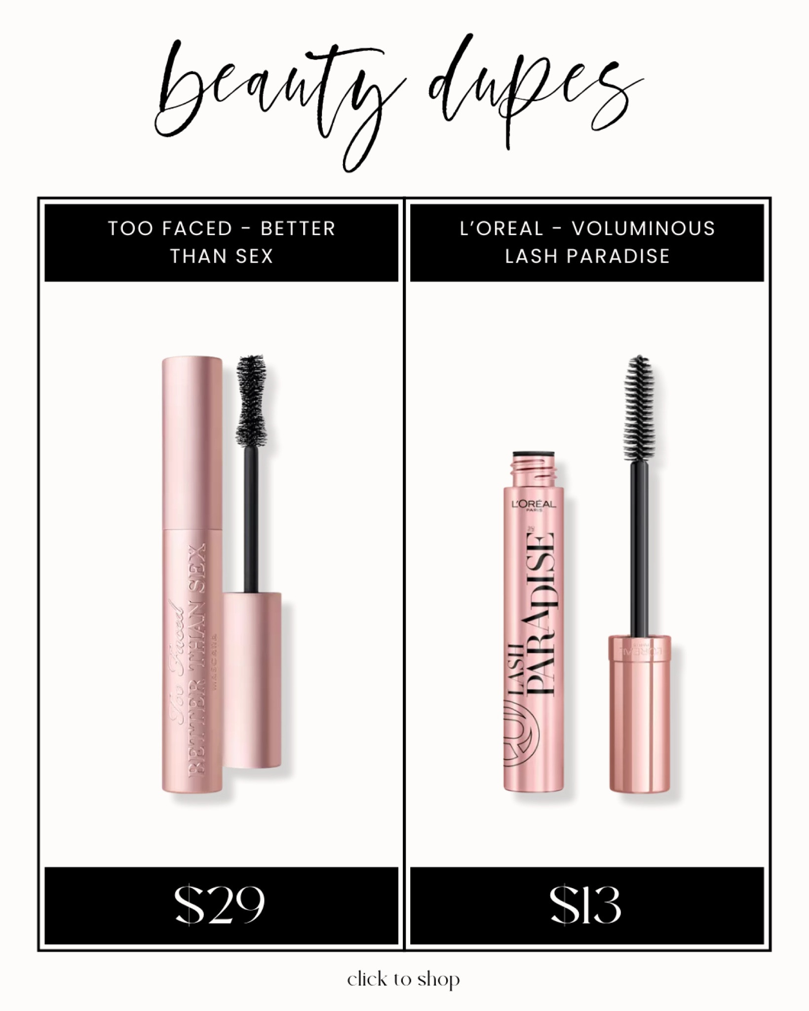 Mascara dupe! 😍

#LTKbeauty #LTKfindsunder50