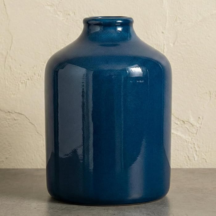 Sunddo Blue Ceramic Vase, 8 Inch | Amazon (US)