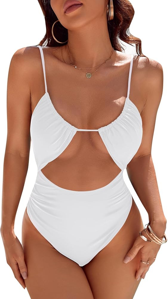 Blooming Jelly Womens One Piece Swimsuit Tummy Control Bathing Suit Sexy Flattering Cheeky High C... | Amazon (US)
