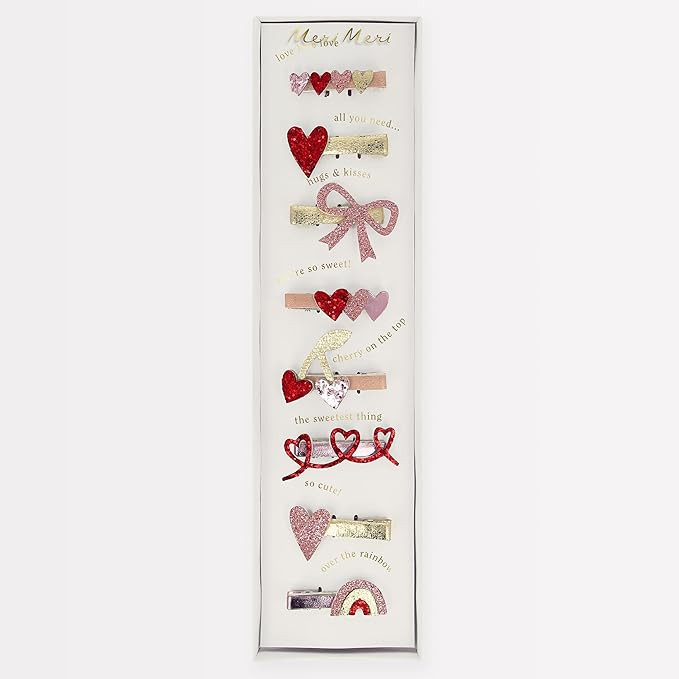Meri Meri Valentine's Hair Clips (Pack of 8) | Amazon (US)