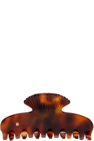 Tortoiseshell Small Fan Shell Claw Hair Clip | SSENSE