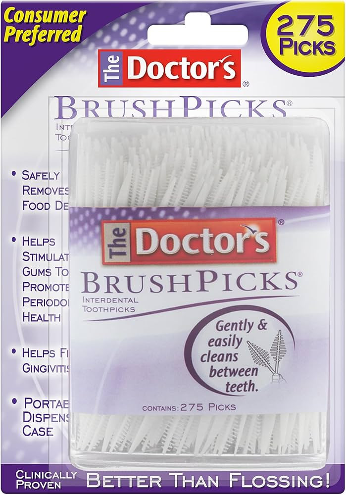 The Doctor's BrushPicks, Interdental Brushes & Dental Picks, Gently Remove Food Debris from Brace... | Amazon (US)
