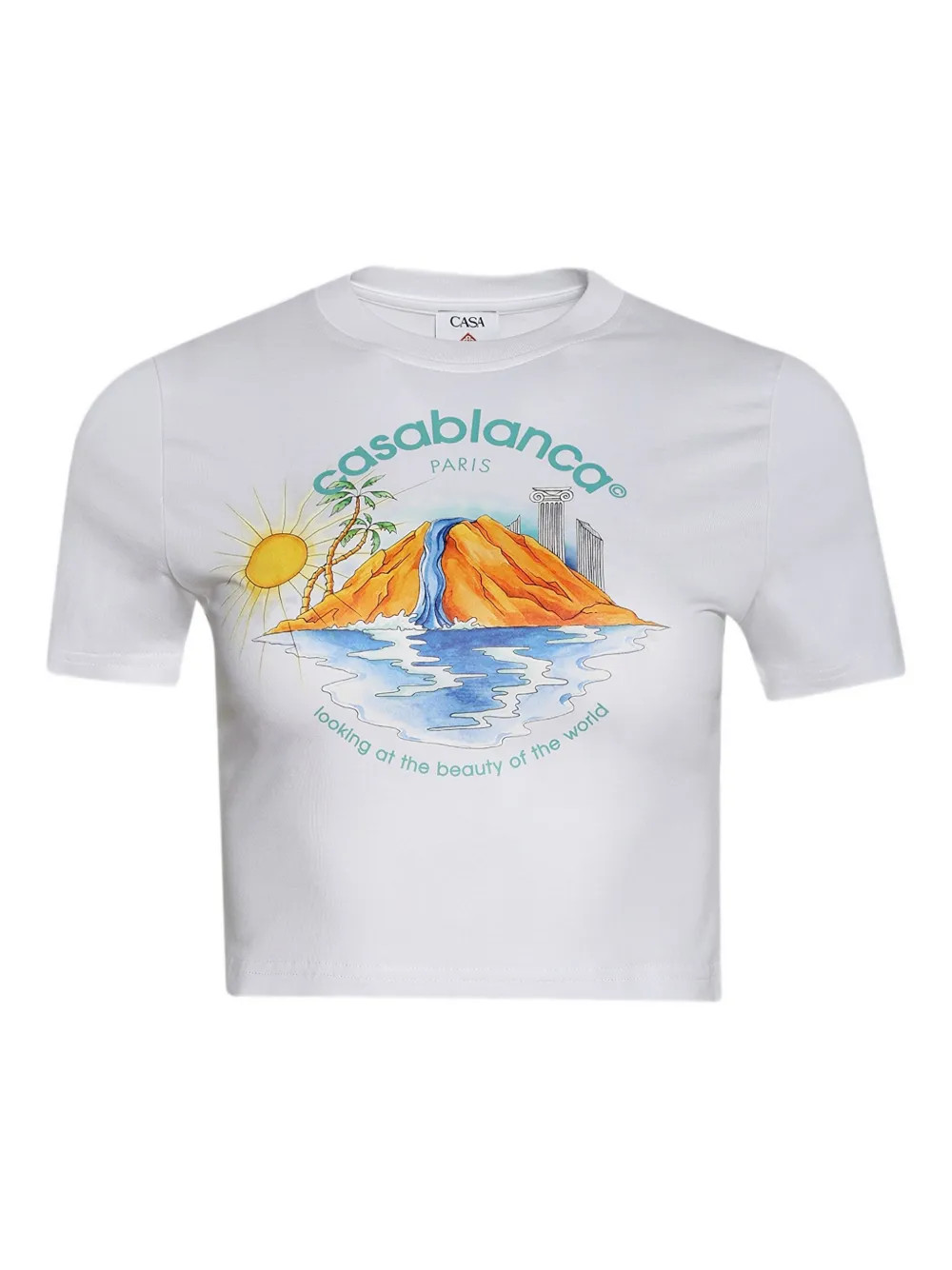 graphic-print cropped T-shirt | Farfetch Global