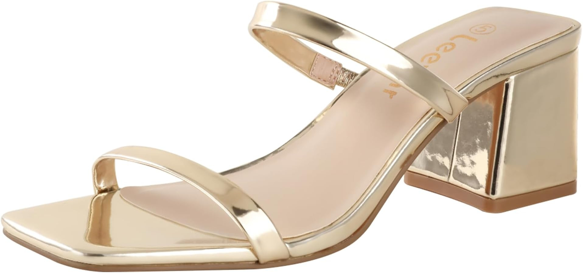 Square Toe Heeled Sandals for Women - Women's Low Block Heels Sandals - 2.25IN Open Toe Ankle Str... | Amazon (US)