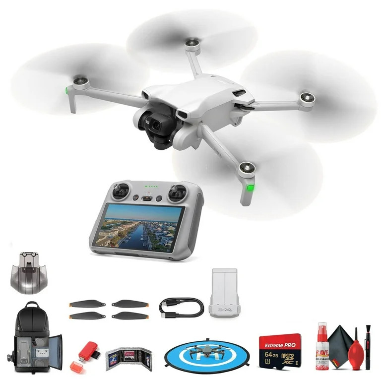 DJI Mini 3 with DJI RC Remote (CP.MA.00000587.01) Lightweight Foldable 4K Camera Quadcopter + 64G... | Walmart (US)