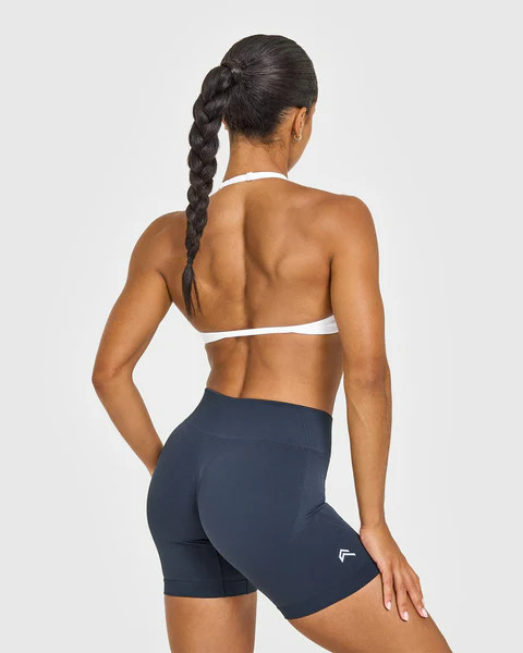 EnhanceLift™ Seamless Minimal Halter Neck Bralette 
 White | Oner Active (UK / US)