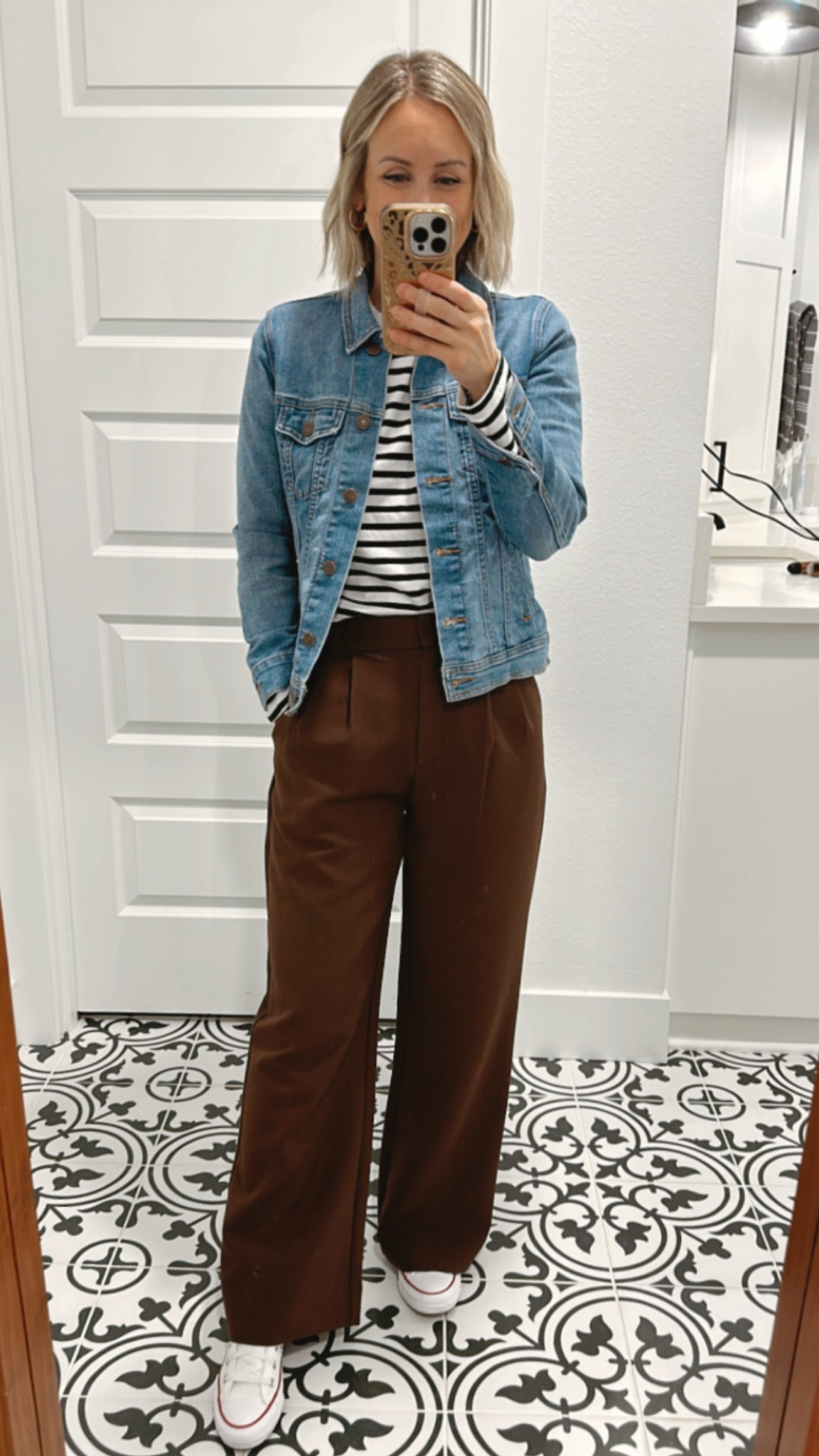 Teacher outfit of the day
-Abercrombie Sloan pants size up one size
-Everything else runs true to size 

#LTKsalealert #LTKworkwear #LTKfindsunder100