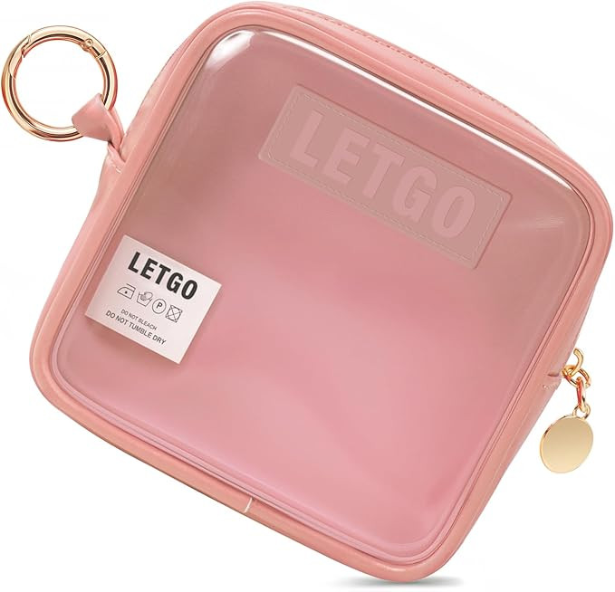 LETGO Small Clear Makeup Bags for Purse-Mini Clear Toiletry Bag,Travel Size Toiletries Clear Cosm... | Amazon (US)