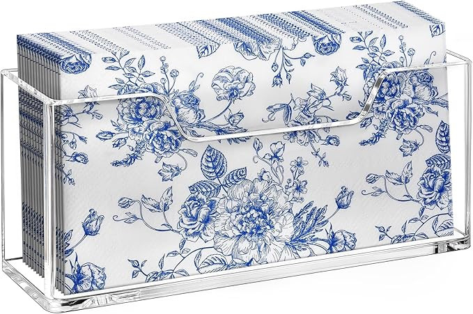 Acrylic Guest Towel Holder for Bathroom, Clear Waterproof Splashing Vertical Napkin Holder for Ki... | Amazon (US)