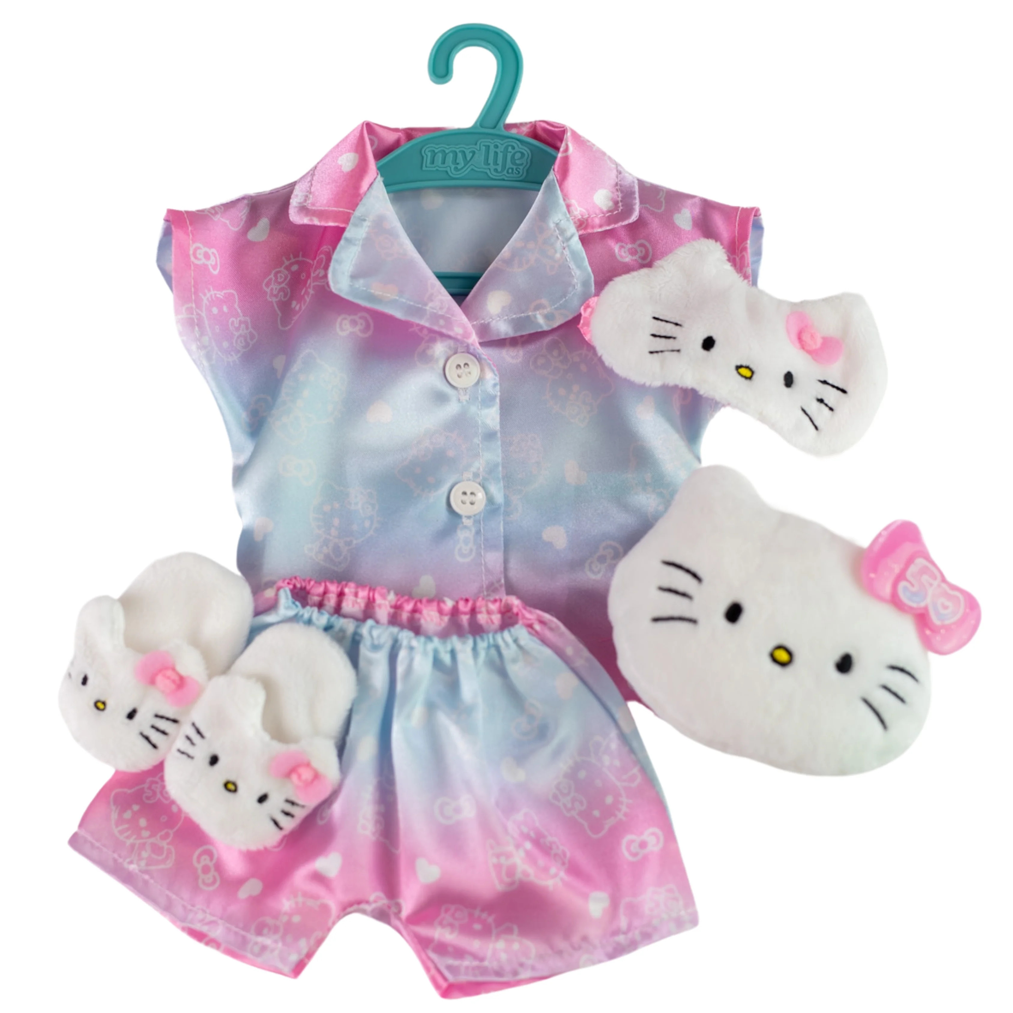 My Life As Hello Kitty PJ Fashion Set for 18" Dolls, 50th Anniversary, 6 Pieces,  Multicolor | Walmart (US)