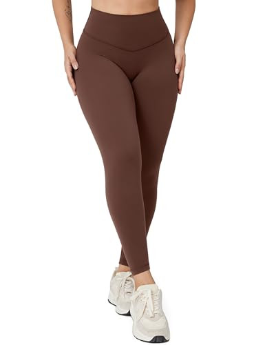 Hugcurve No Front Seam High Waisted Workout Leggings for Women Buttery Soft Yoga Pants Gym Athlet... | Amazon (US)