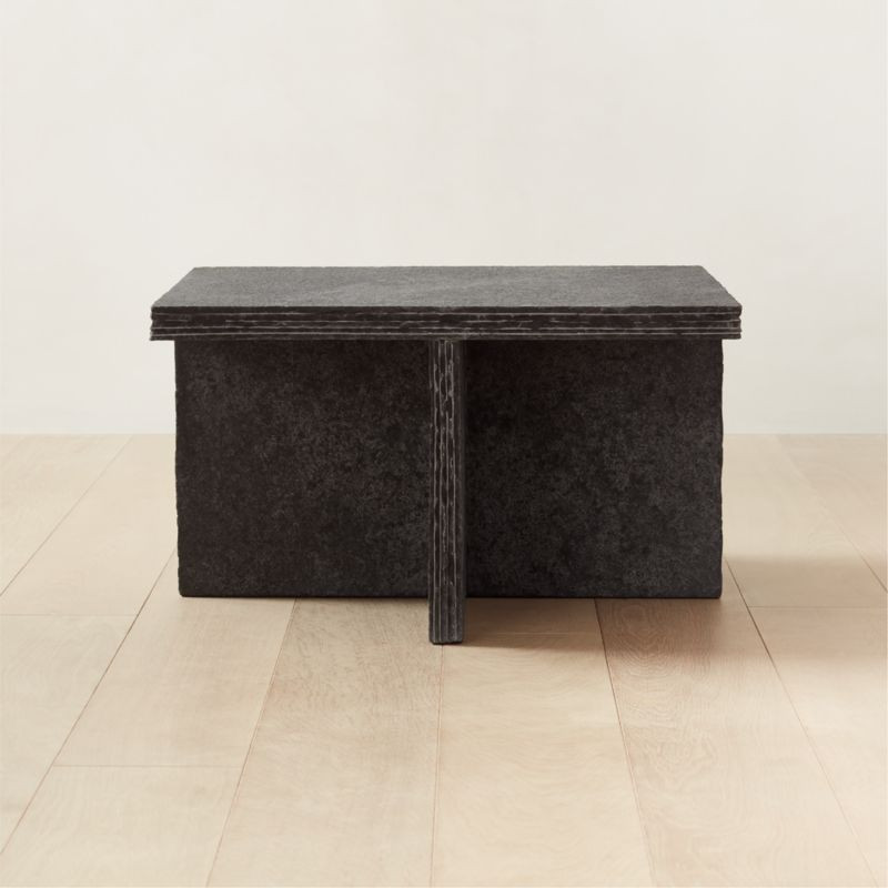 Ruvidio Black Stone Coffee Table + Reviews | CB2 | CB2