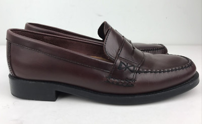 Bass Weejuns Katherine Women's 7.5 W Penny Loafers Shoes Burgundy Leather Moc | eBay US