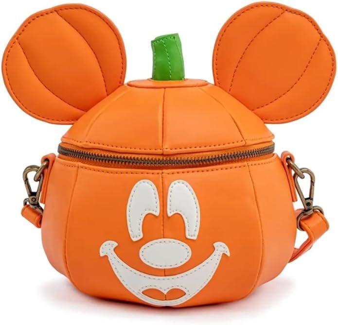 Loungefly Disney Mickey Mouse Mick-O-Lantern Halloween Crossbody Purse bag | Amazon (US)