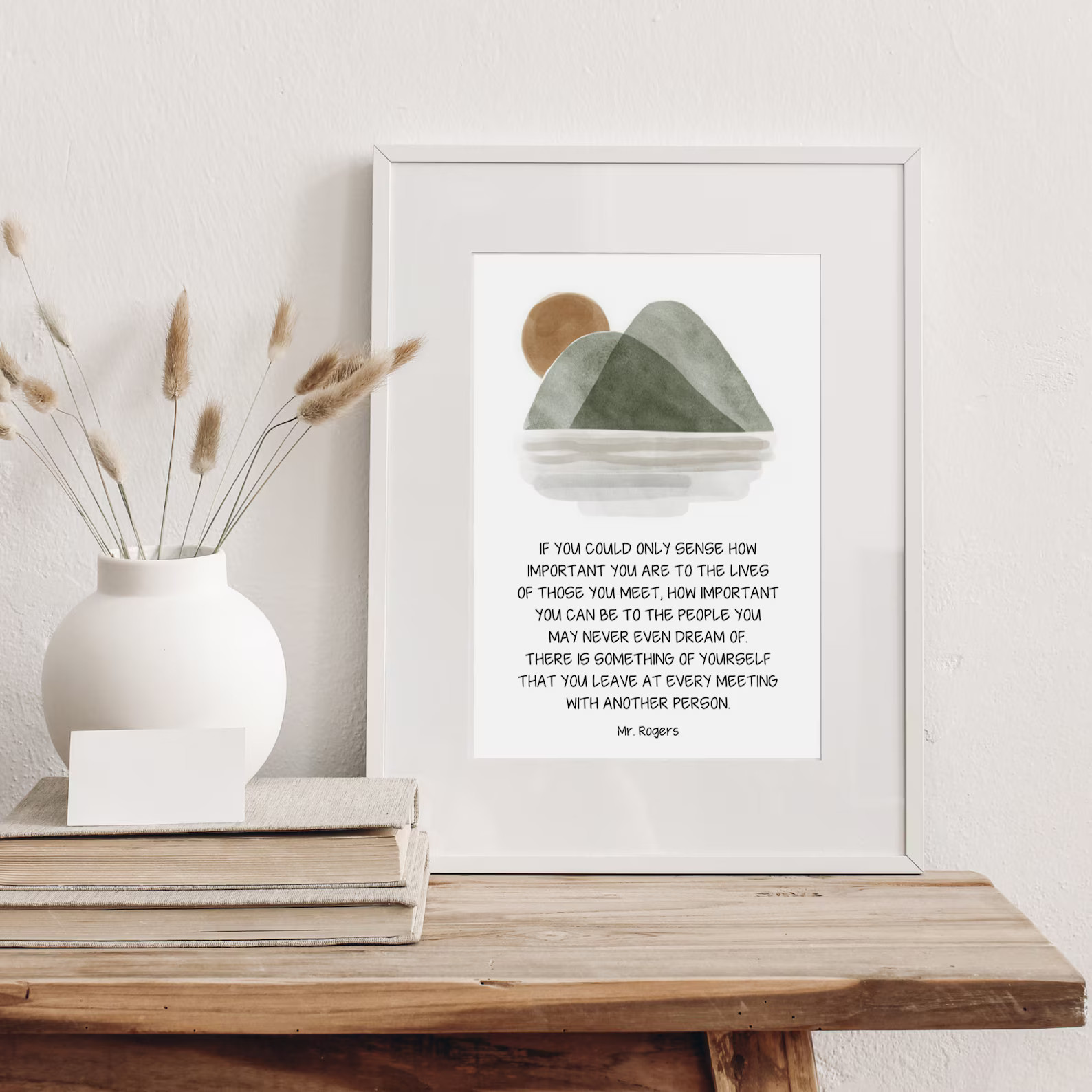 Mr Rogers Quote, Social Worker Gift, Inspirational Wall Art, Motivational Poster, Therapist Offic... | Etsy (US)