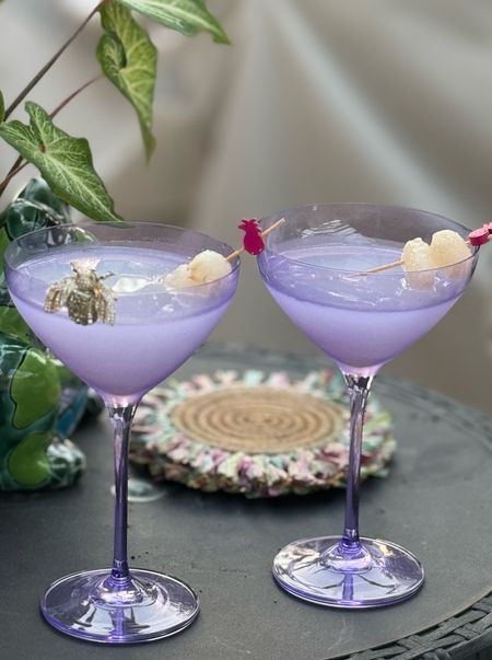 Martinis have to be served in Estelle Colored glasses always! 💜🍸

#LTKHome #LTKStyleTip #LTKParties