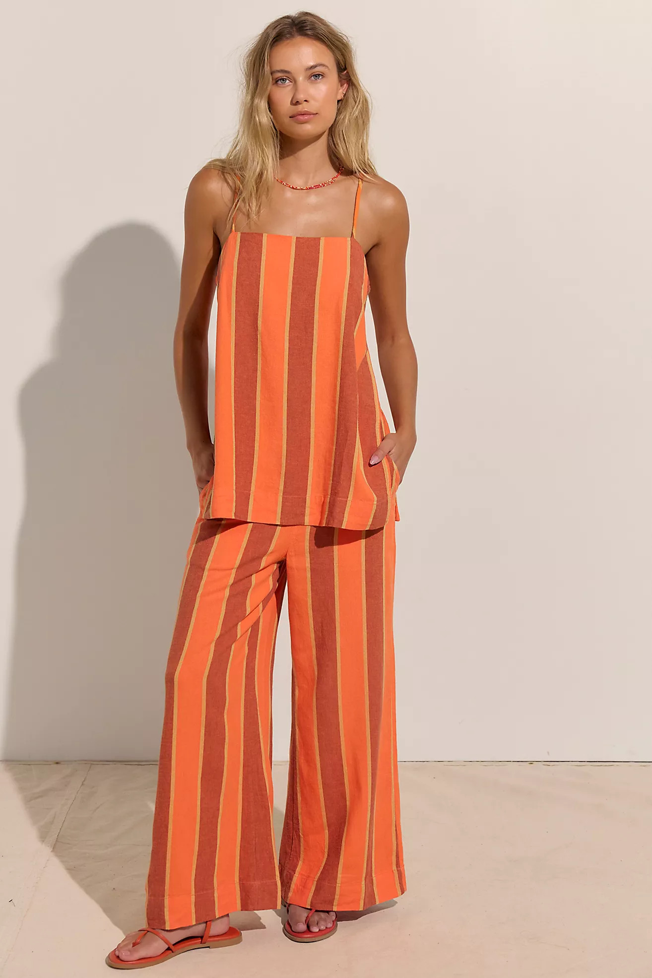 Sightseer Linen Striped Pant Set | Free People (Global - UK&FR Excluded)