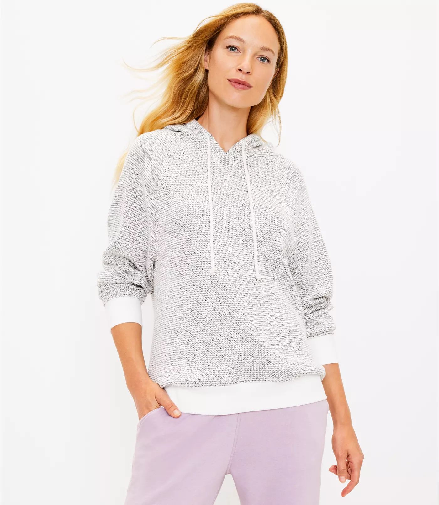 Lou & Grey Tweedy Terry Hoodie | LOFT | LOFT